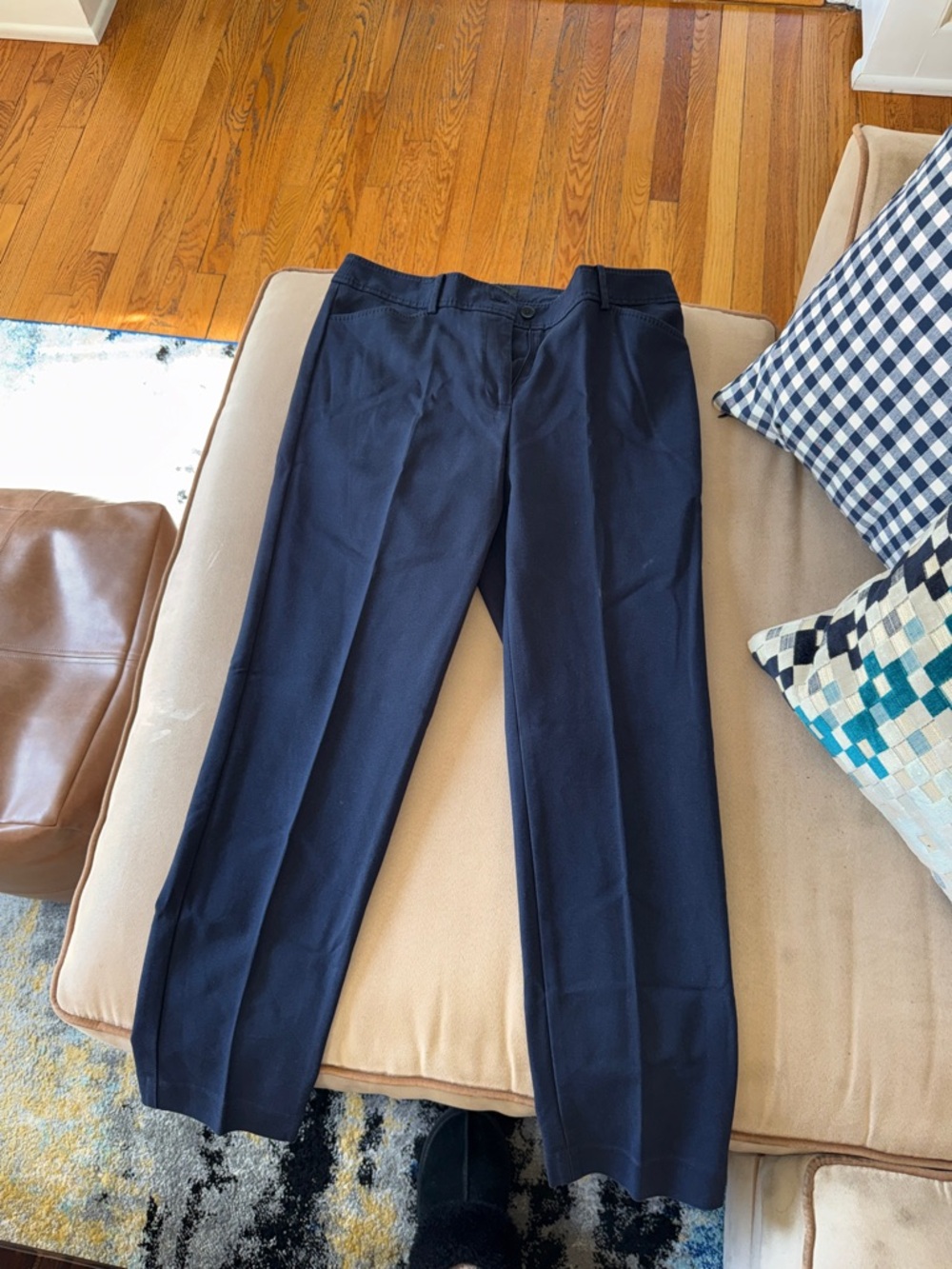 Talbots Navy Straight Leg Dress Pants